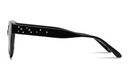 Amelia E. Astra Shiny Black glasses - Shiny Black - Side View