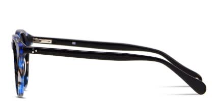 Muse Rocky Blue/Tortoise glasses - Multicolor / Blue / Tortoise - Side View