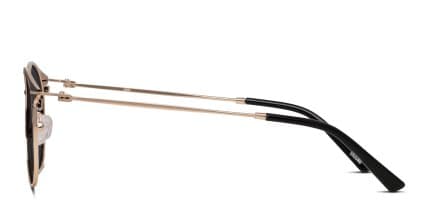 Ottoto Mexicali Black, Gold glasses - Black / Gold - Side View