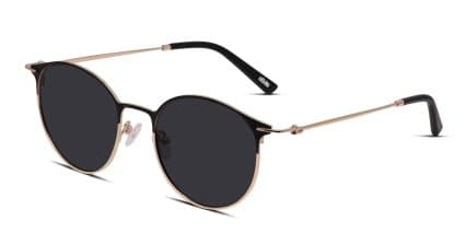 Ottoto Mexicali Black, Gold glasses - Black / Gold - Angle View