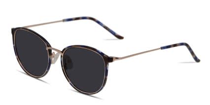 Ottoto Bellona Blue, Tortoise, Gold glasses - Blue / Tortoise / Gold - Angle View