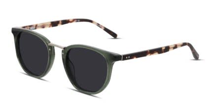 Ottoto Filippo Green/Clear/Tortoise glasses - Clear / Tortoise / Green - Angle View