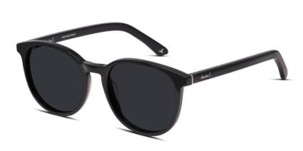 Amelia E. Crescent Shiny Black glasses - Shiny Black - Angle View