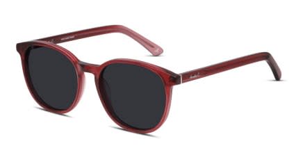 Amelia E. Crescent Red glasses - Red - Angle View