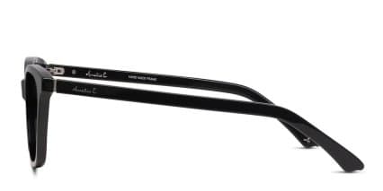Amelia E. Sunset Shiny Black glasses - Shiny Black - Side View