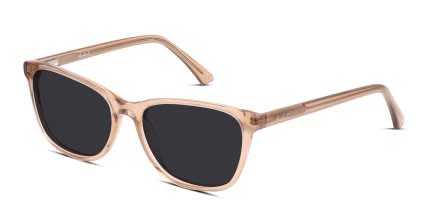 Amelia E. Yessica Beige, Clear glasses - Clear / Beige - Angle View
