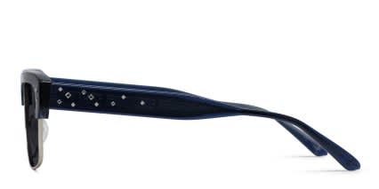 Amelia E. Driftstar Blue, Silver glasses - Blue / Silver - Side View