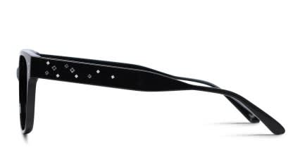 Amelia E. Nebula Shiny Black glasses - Shiny Black - Side View