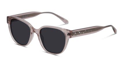 Amelia E. Nebula Pink, Clear glasses - Clear / Pink - Angle View