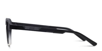 Revel Pollock Black, Clear glasses - Black / Clear - Side View