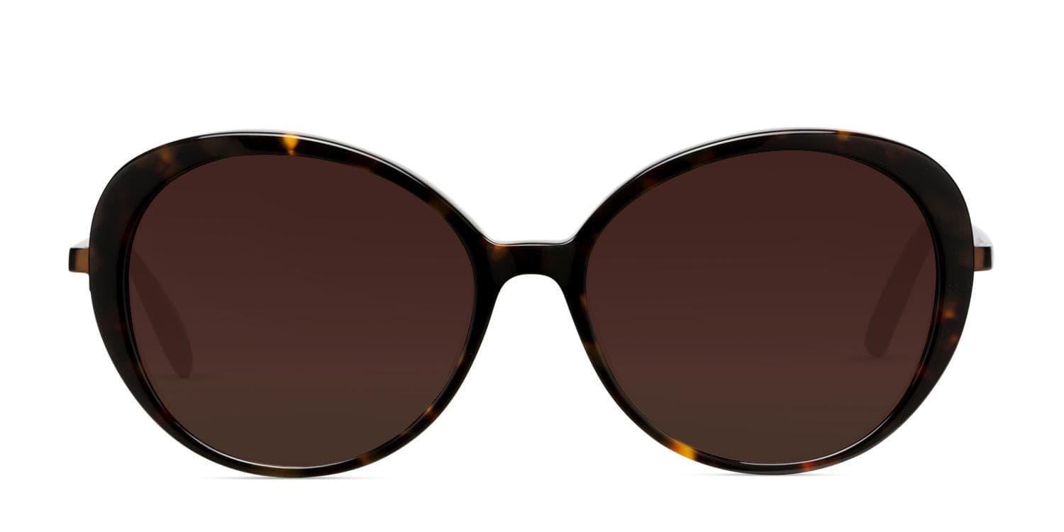 Amelia E. Helena Tortoise/Brown glasses - Brown / Tortoise - Frontal View