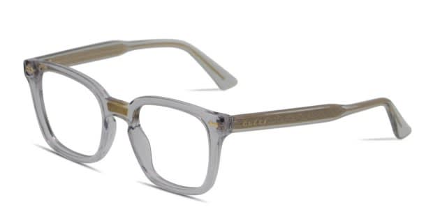 Gucci GG0184O Clear Gray Prescription Eyeglasses