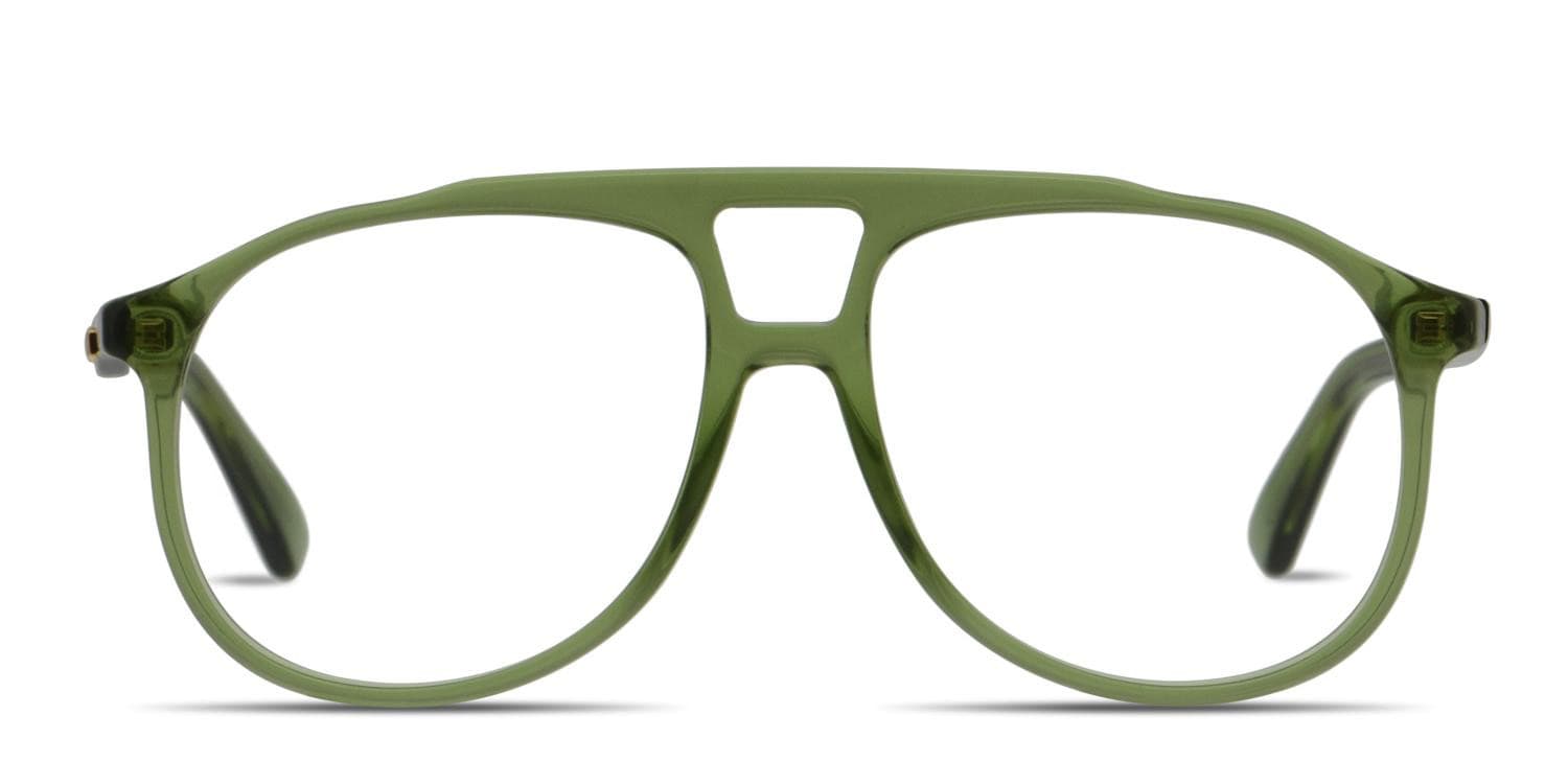 Gucci GG0264O Clear Green Eyeglasses | Includes FREE Rx Lenses