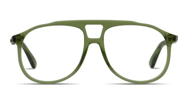 Gucci GG0264O Clear Green Eyeglasses | Includes FREE Rx Lenses