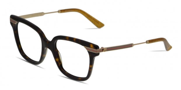 Gucci GG0284O Tortoise/Gold Prescription Eyeglasses