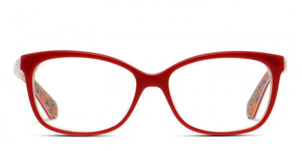 Kate Spade Jodiann Red Gold Pattern Prescription Eyeglasses
