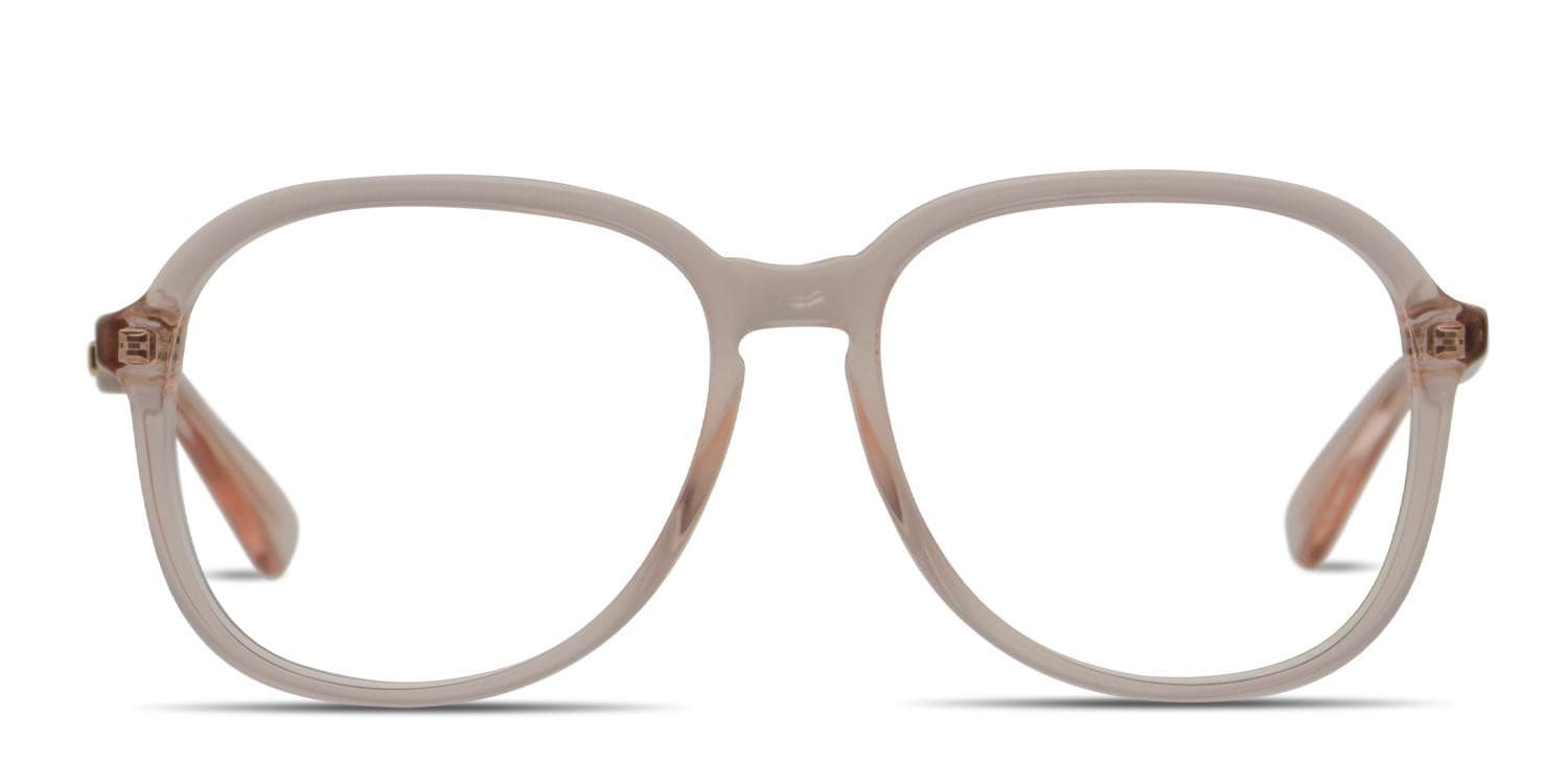 Gucci GG0259S Clear Pink/Orange Prescription Eyeglasses