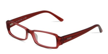 Fendi F850R Clear Red glasses - Red / Clear - Angle View