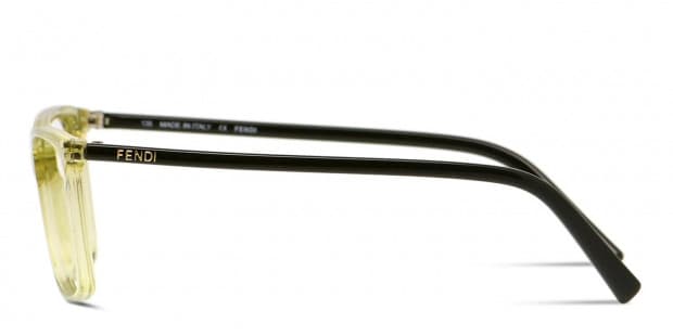 メガネ Fendi F945 209 Luxury Square Clear Eyeglass Frame Fendi F945 Clear/Yellow/Green Prescription Eyeglasses