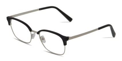 Ermenegildo Zegna EZ5016 Black, Silver glasses - Black / Silver - Angle View