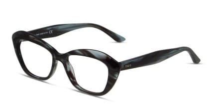 Tod's TO5115 Clear Gray/Multicolor glasses - Multicolor / Gray / Clear - Angle View