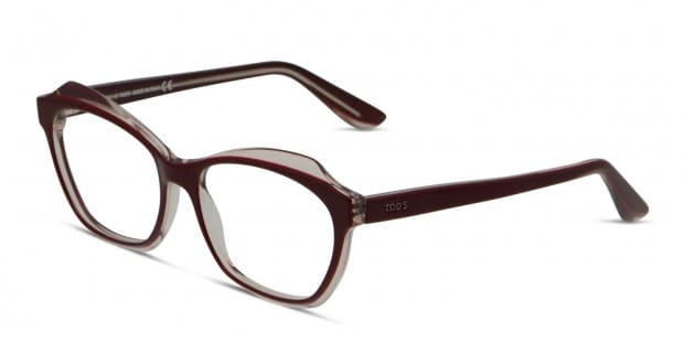 TOD'S キャットアイフレムメカネ TO5192 054 Tod's TO5131 Wine/Clear Prescription eyeglasses