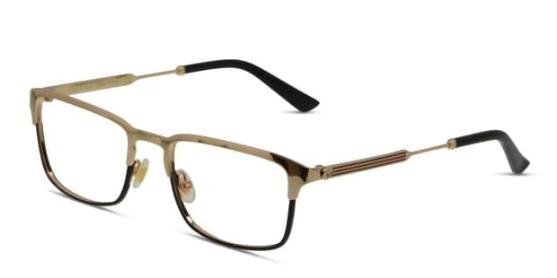 Gucci GG0135O Gold/Black Prescription Eyeglasses