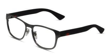 Gucci GG0175O Gunmetal/Black glasses - Gunmetal / Black - Angle View