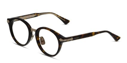 Gucci GG0066O Brown/Tortoise glasses - Brown / Tortoise - Angle View