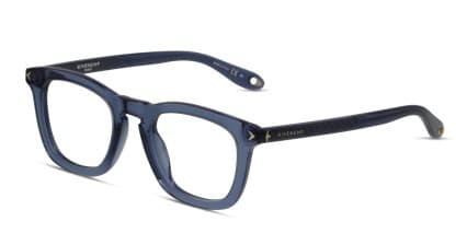 Givenchy GV0046 Clear Blue glasses - Blue / Clear - Angle View