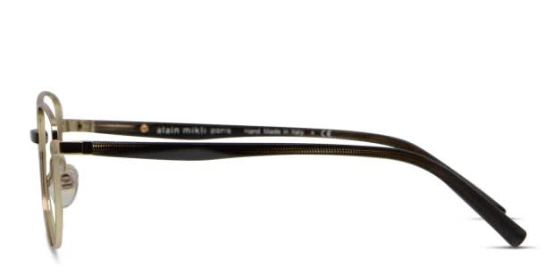 Alain Mikli A02024 Gold/Black w/Clip-on Eyeglasses | Includes FREE