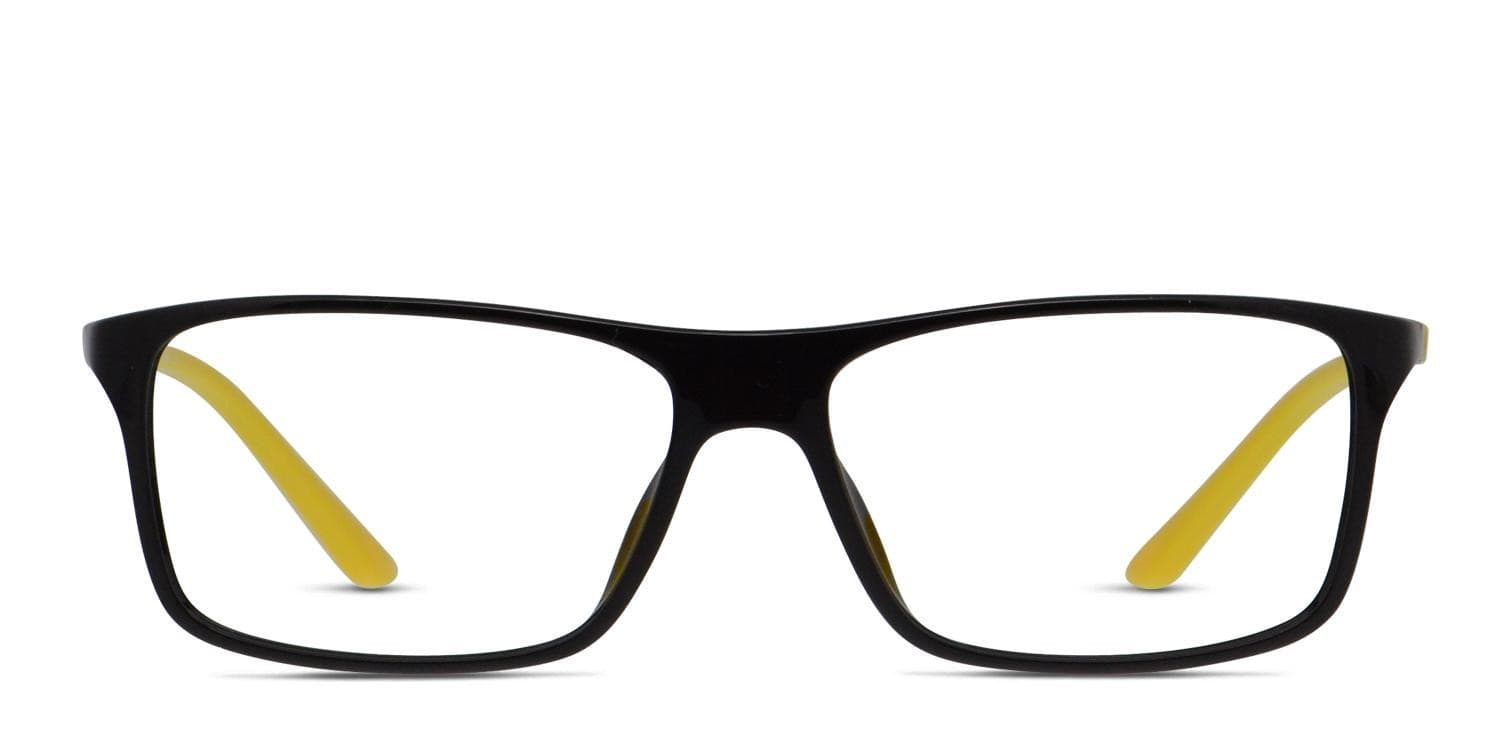 Starck Eyes SH1043X Shiny Black/Yellow Eyeglasses | Includes FREE