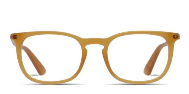 Gucci GG0122O Clear Yellow Prescription Eyeglasses