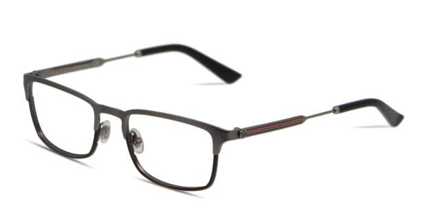 Gucci GG0135O Gunmetal/Brown/Tortoise Prescription Eyeglasses display picture 3