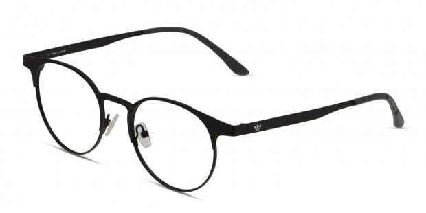 メガネ Adidas Eyeglass Frame AOM000O Unisex Lightweight Round l ADIDAS AOM000O.021 000 Navy Mens Round Full Rim Eyeglasses