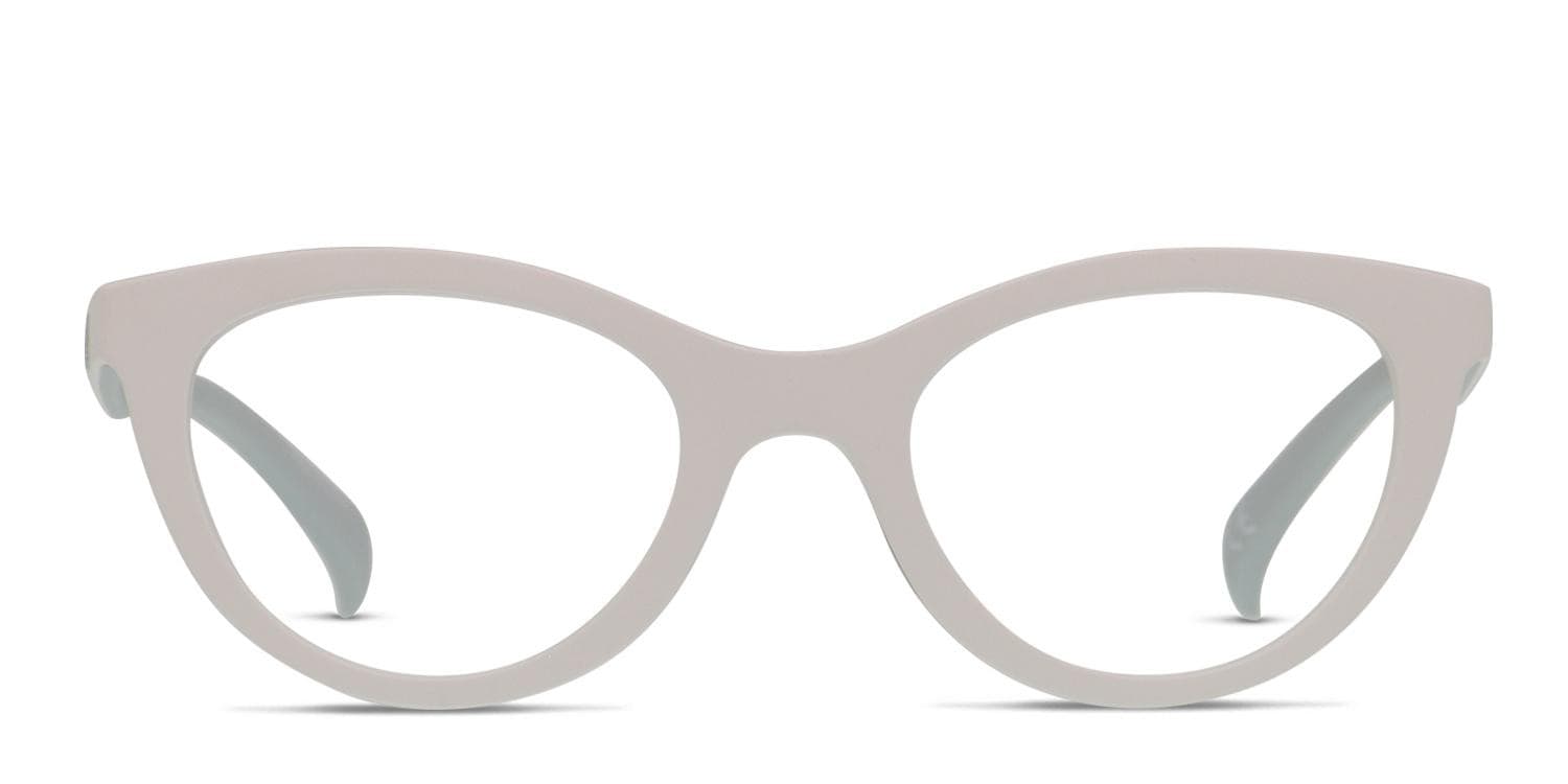Adidas AOR014O White/Clear/Teal glasses - White - Frontal View