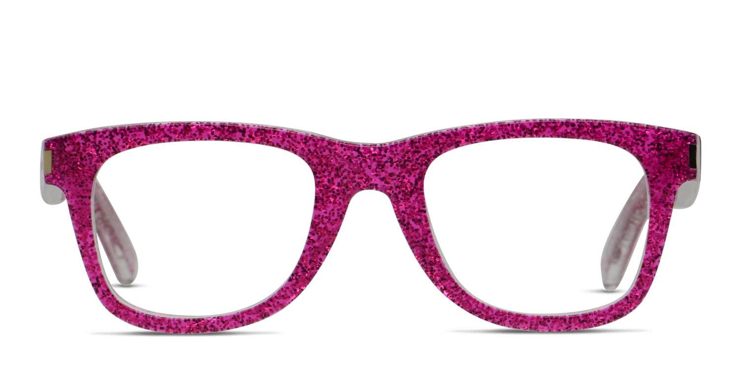 Saint Laurent SL 50 Pink/Glitter/Clear Eyeglasses | Includes FREE 