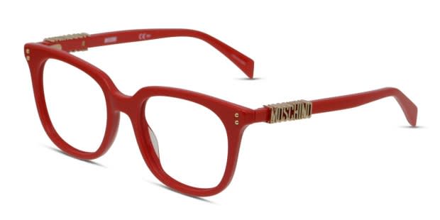 【mamomamo】 Moschino MOS513 Red Eyeglasses | Includes FREE Rx Lenses