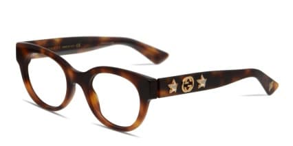 Gucci GG0209O Brown/Tortoise glasses - Brown / Tortoise - Angle View