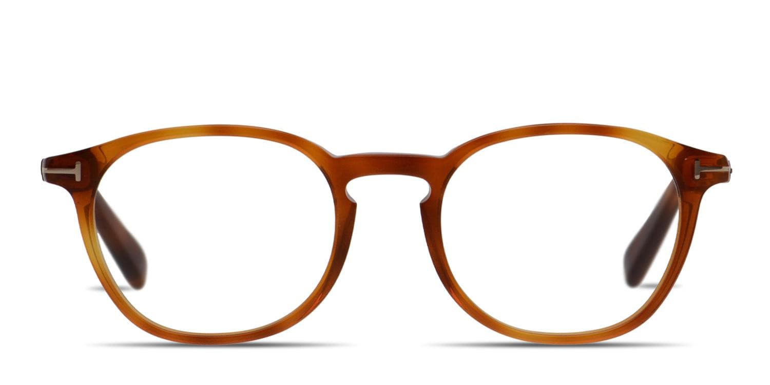 Tom Ford TF5536-B Tortoise/Yellow/Clear Eyeglasses