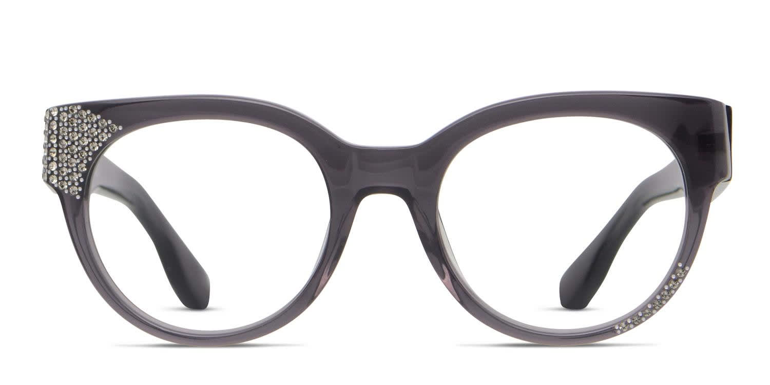 Jimmy Choo JC136 Gray/Clear/Glitter Eyeglasses | Includes