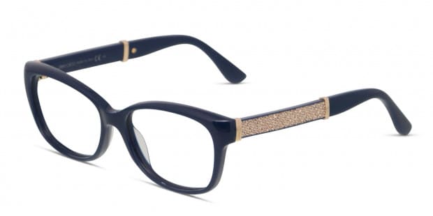 JIMMY CHOO 長方形フレムメカネ JC178 19Y Jimmy Choo JC178 Blue/Gold Prescription Eyeglasses