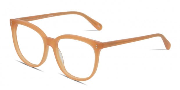 【関税&送料込】Stella Mccartney Fluo Orange Viscose Wide-Le Stella McCartney SC0121O Orange/Yellow Prescription Eyeglasses