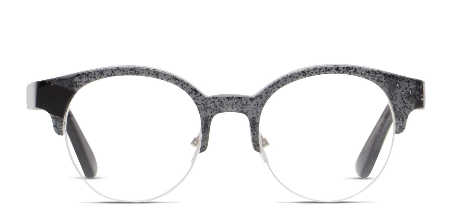 JIMMY CHOO ラウントフレムメカネ JC151 Q4S Jimmy Choo JC151 Gray/Black/Glitter Eyeglasses | Includes