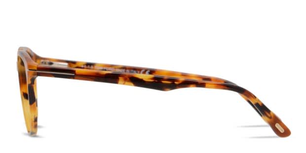 Tom Ford TF5556-B Tortoise/Yellow Eyeglasses | Includes FREE Rx Lenses