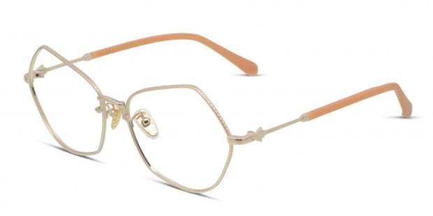 Karen Walker Virginia Gold/Brown Eyeglasses | Includes FREE