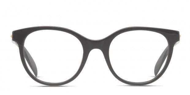 Alexander McQueen AM0131O Shiny Black Eyeglasses Includes