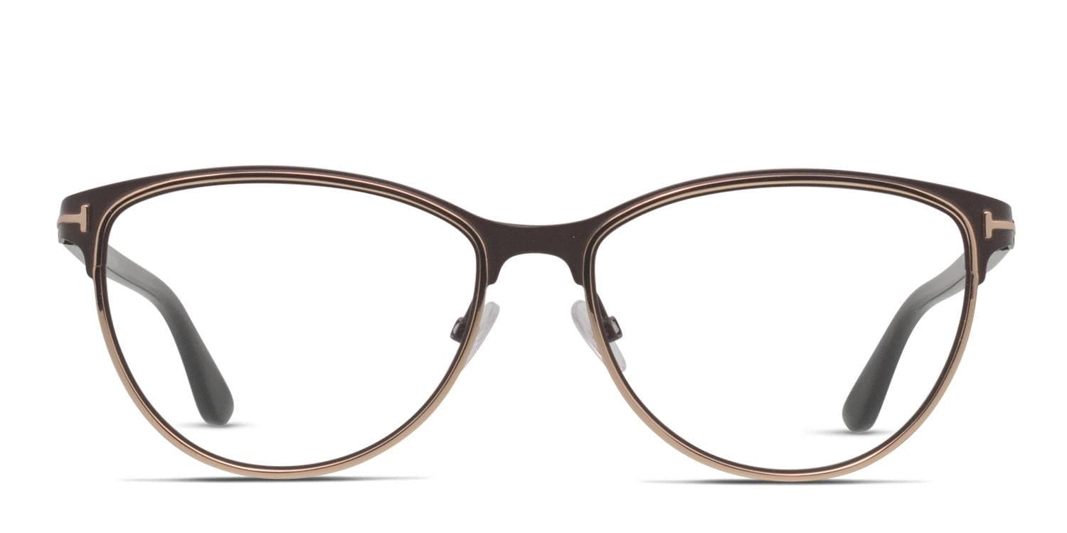 Tom Ford TF5420 Brown, Gold glasses - Brown / Gold - Frontal View