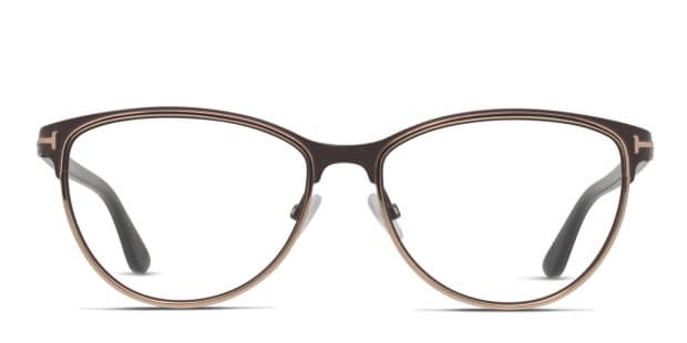 Tom Ford TF5420 Brown/Gold Eyeglasses | Includes FREE Rx Lenses display picture 1