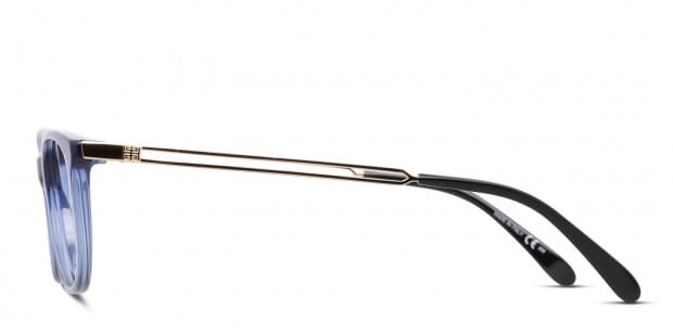 Givenchy GV0109 Blue/Clear/Gold Eyeglasses | Includes FREE Rx Lenses